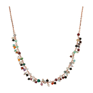 Collana con Pietre Naturali Pendenti di Spinello Nero