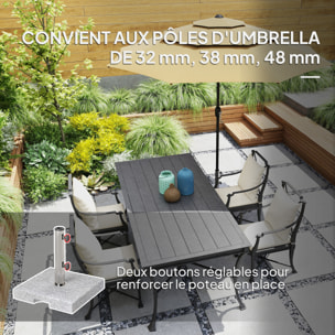 Pied de parasol granite 21 Kg compatible mât dia. 32-48 mm