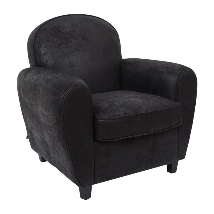 Fauteuil Club Noir Indus