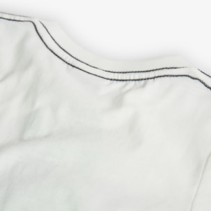 Camiseta niño estampada, mangas cortas, blanco, 328081