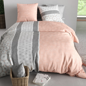 Parure housse de couette imprimé 100% coton - coraline