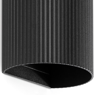 SOLE 2L Applique ronde noire cannelée