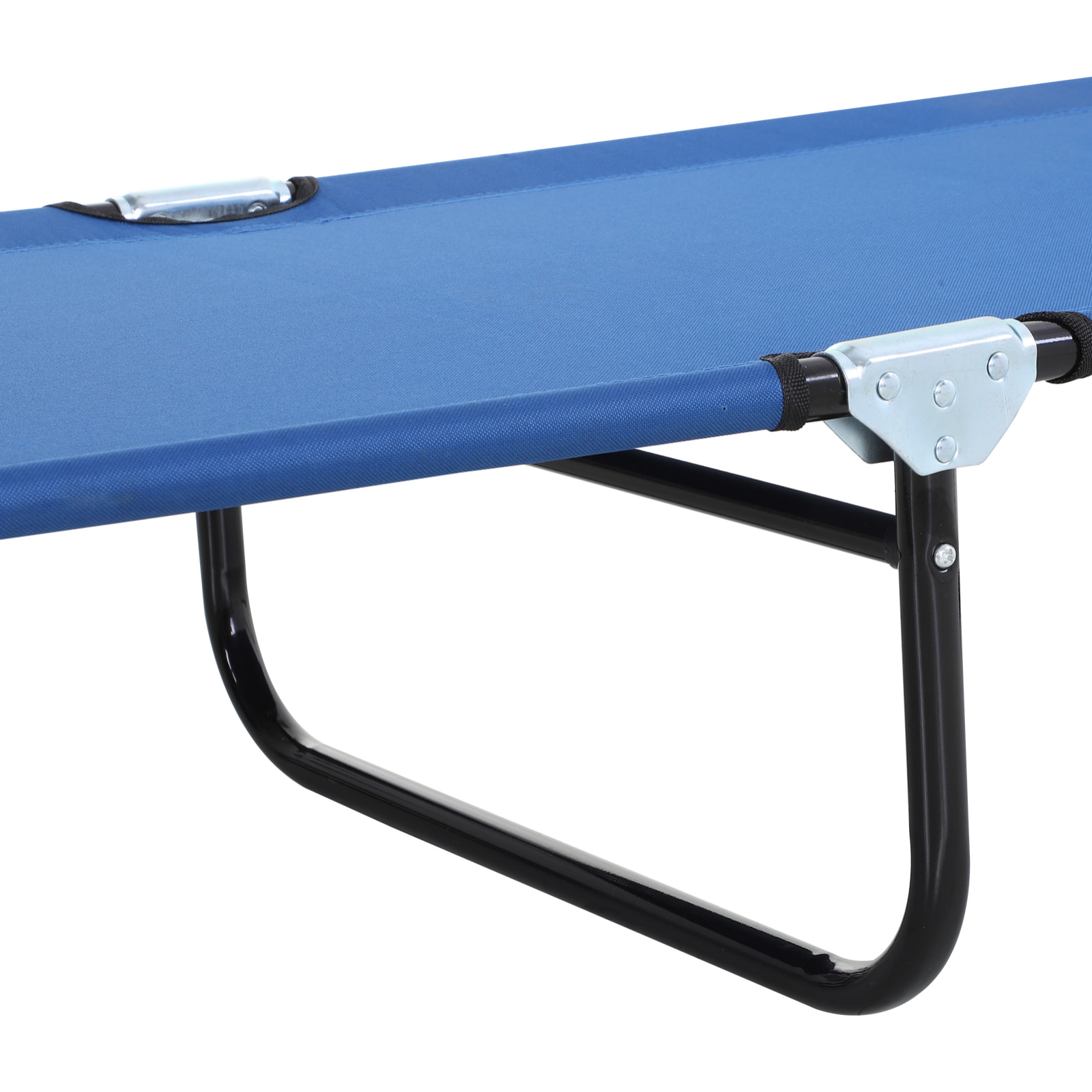 Tumbona Plegable Reclinable con Ángulo Ajustable de 5 Posiciones para Jardín Exterior Piscina Terraza Camping Carga 120 kg 188x56x28 cm Azul