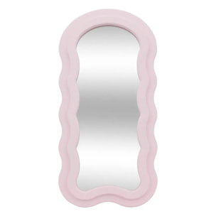 Miroir vague "Ayna" rose 60x30cm