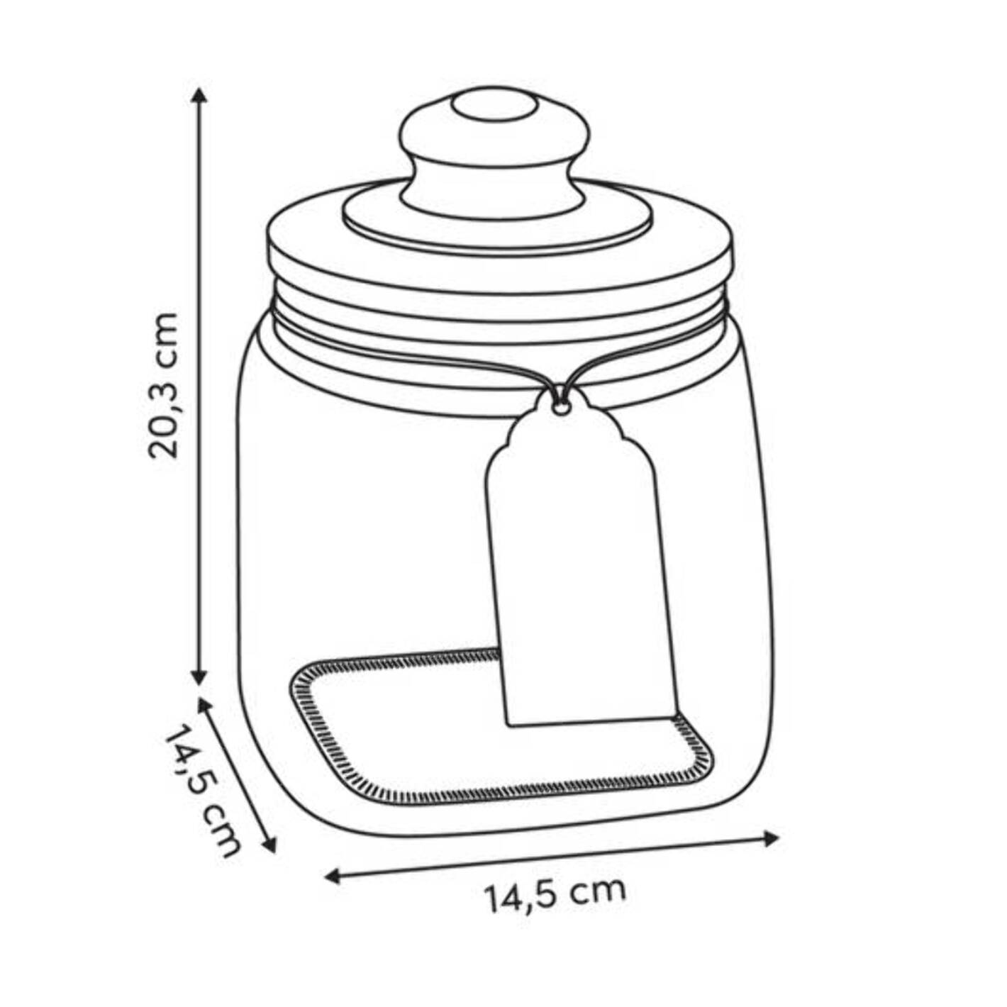 Bonbonnière Bonby ronde 2L transparent
