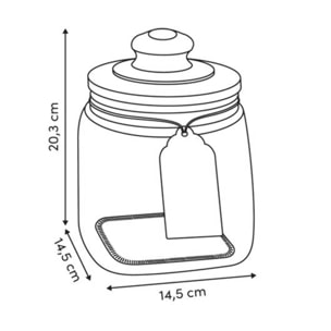 Bonbonnière Bonby ronde 2L transparent