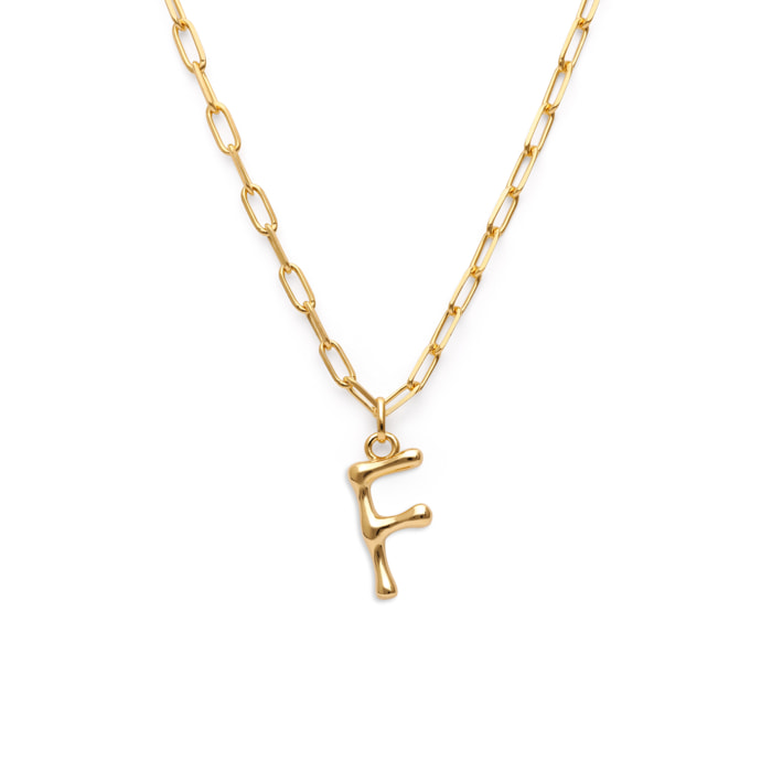 Collana Personnalisé Letter XL Acciao Placcato Oro