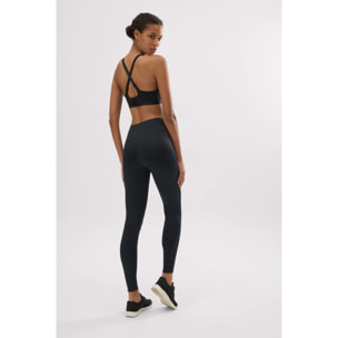 Leggings sportivi neri effetto pancia piatta