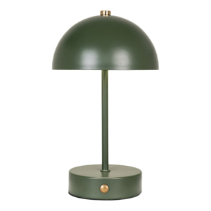 Lampada da Tavolo LED Ricaricabile Holt — Verde e Ottone in Metallo