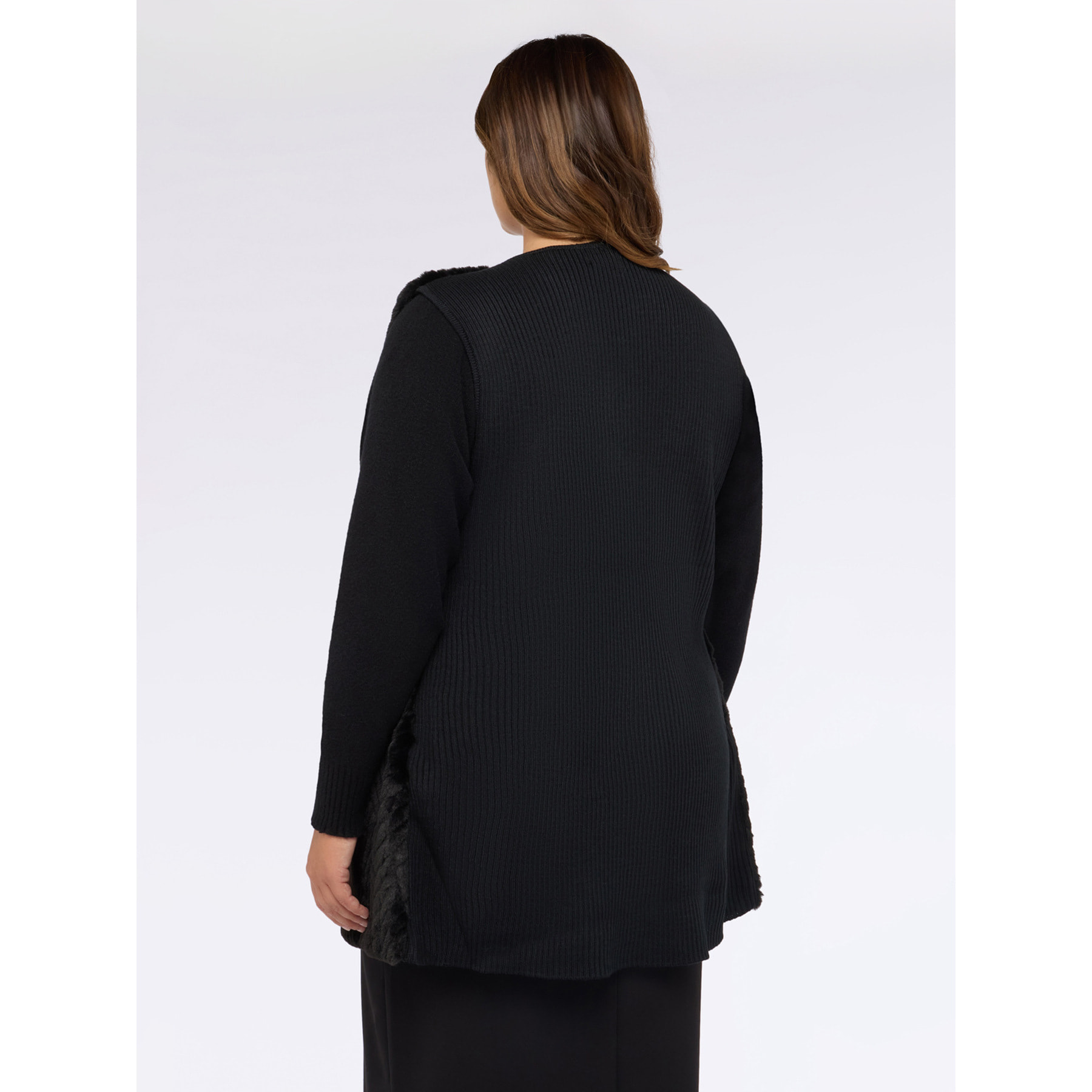 Fiorella Rubino - Gilet effetto peluche - Nero