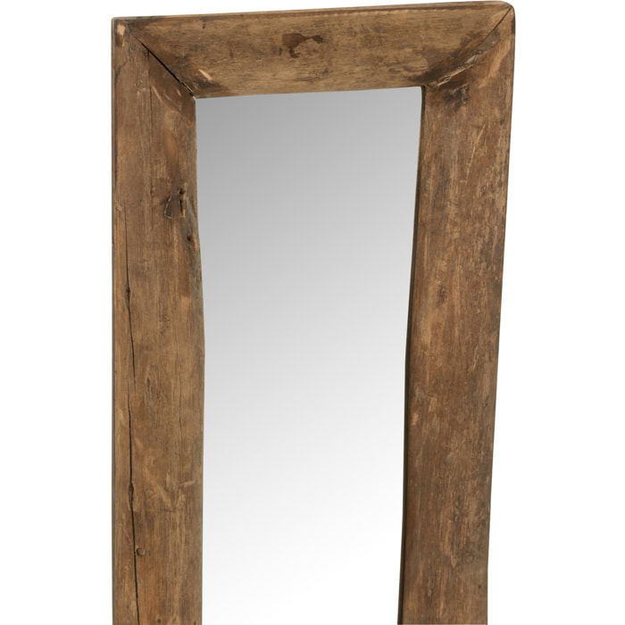 J-Line miroir Murale Slim - bois - marron - small - 120 x 24 cm