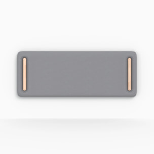 Tête de lit en tissu gris 140 cm - Katia