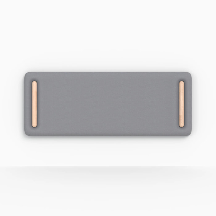 Tête de lit en tissu gris 140 cm - Katia