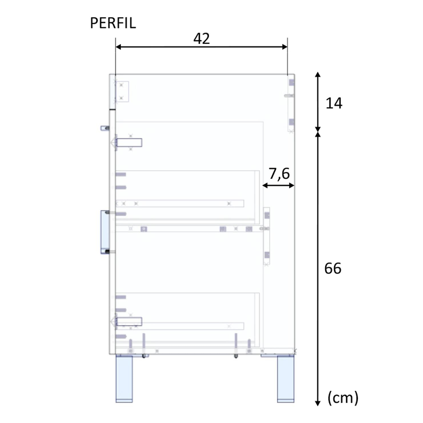 Mueble baño adam 2p2c 80cm gris ceniza con espejo, sin lavabo