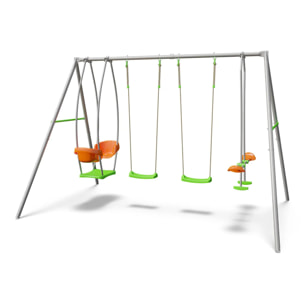 Portique métal 2,20 m Axion JADE - 6 Enfants