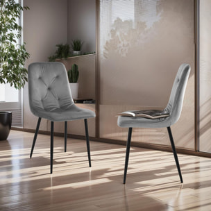 Tomasucci Set de 4 Chaises TINA GRIS