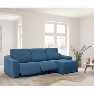 Funda para Chaise Longue derecho (visto de frente ) brazo corto SÚPER ELÁSTICA con RELAX modelo HELENA