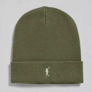 Cappellino in lana Vinny verde militare con logo ricamato Rigby Go
