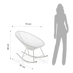 Tomasucci Poltrona a dondolo da interno / esterno NUMANA WHITE bianco