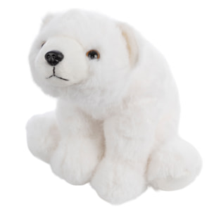 Peluche extrasuave y mullido. Diseño oso polar. 30 cm.