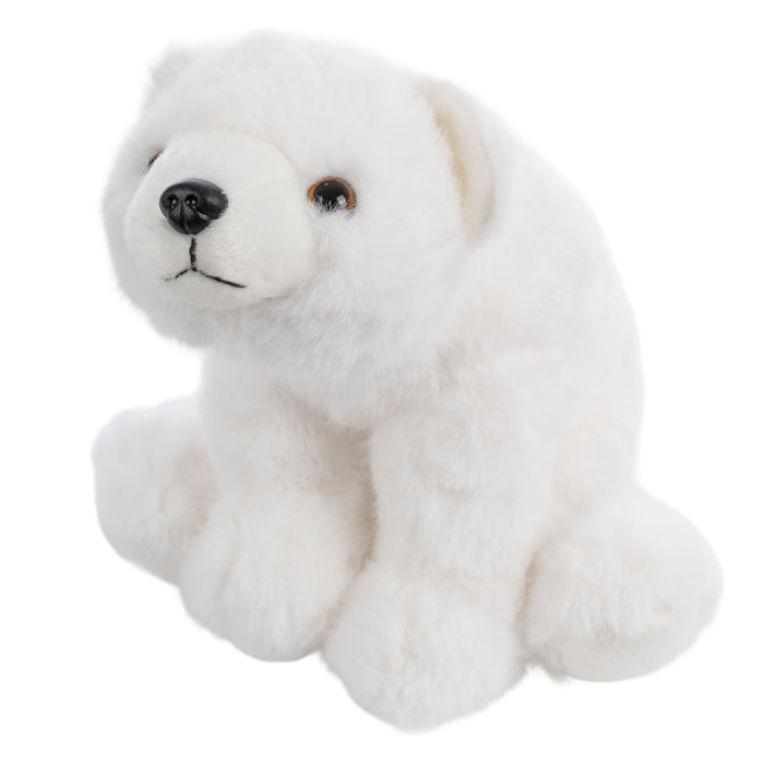Peluche extrasuave y mullido. Diseño oso polar. 30 cm.