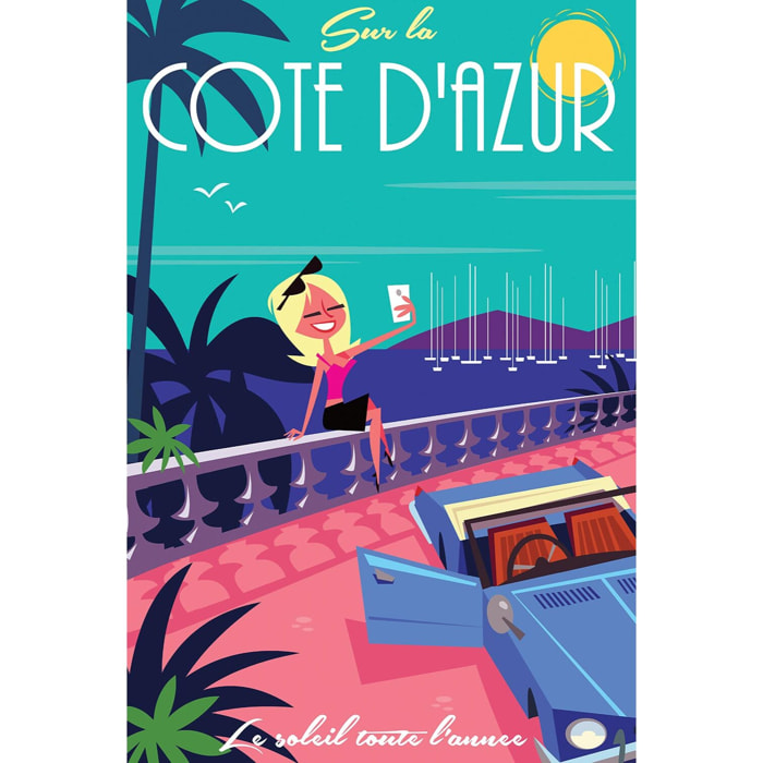 Tableau cote d'azur du soleil toute l'année  Tableau plexiglas