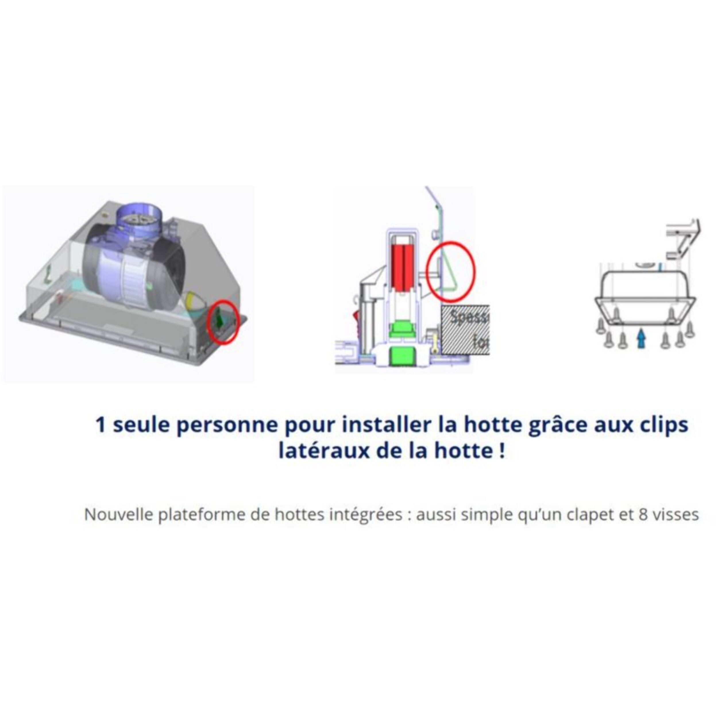 Hotte encastrable WHIRLPOOL WCT64FLSX