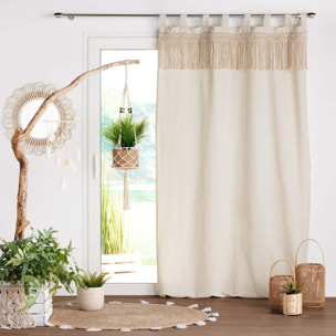 Rideau à passants en macramé - Naturel