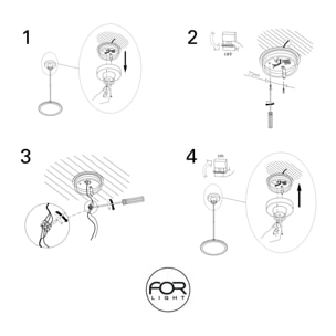 FORLIGHT Colgante Ip44 Pergola Led 7,5W 3000K Marrón 533Lm