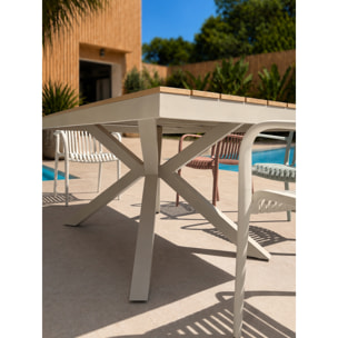 LAMU - Ensemble repas de jardin 6 places en alu