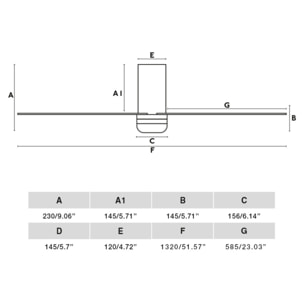 PUNT TUB M LED Ventilador de techo blanco TUYA