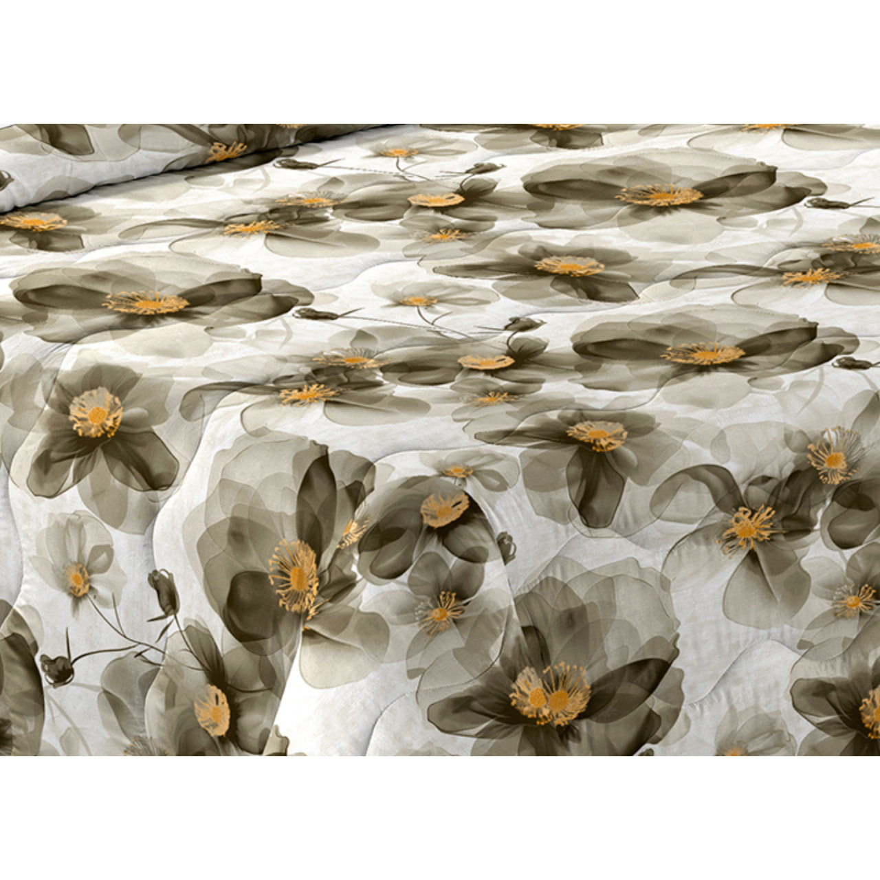 Trapunta Invernale 300gr Made in Italy Piumone Clado Linea Scaldanotti Disegno Ilenia Grigio