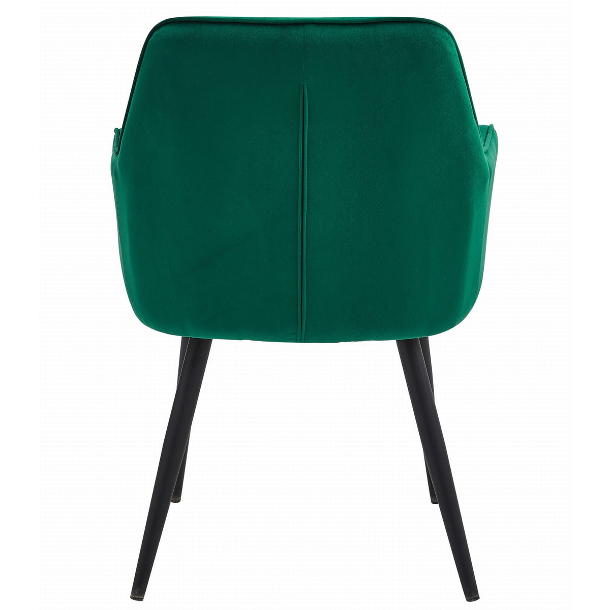 Set di 2 sedie Jork in velluto verde scuro con gambe nere