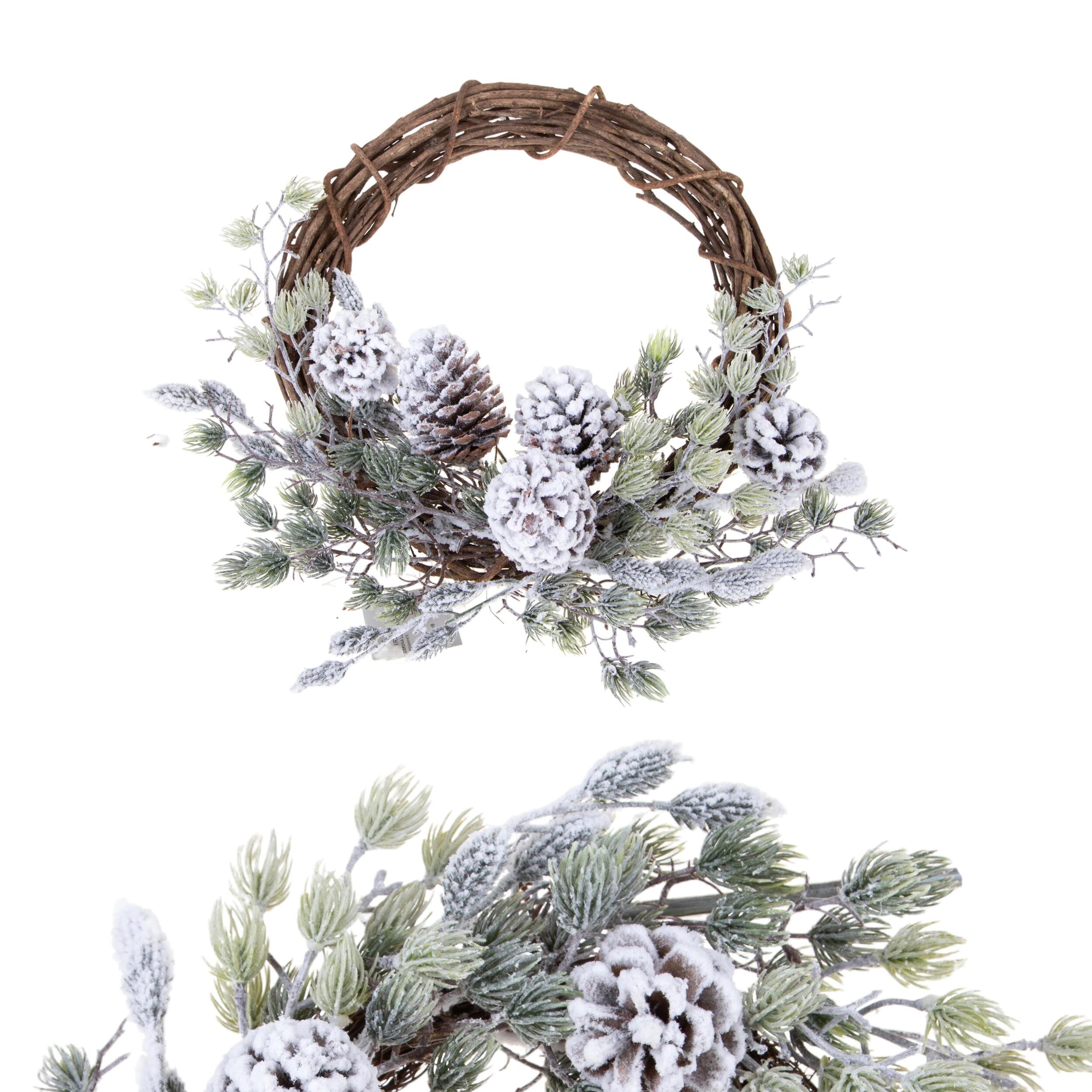 Corona natalizia - Pezzi 2 - 46xH12x46cm - Bianchi Dino SpA