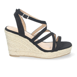 Sandalias de Cuña para Mujer con Tiras Cruzadas, Elegantes y Confortables