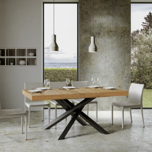 Tavolo allungabile 90x200/460 cm Volantis quercia natura telaio Antracite