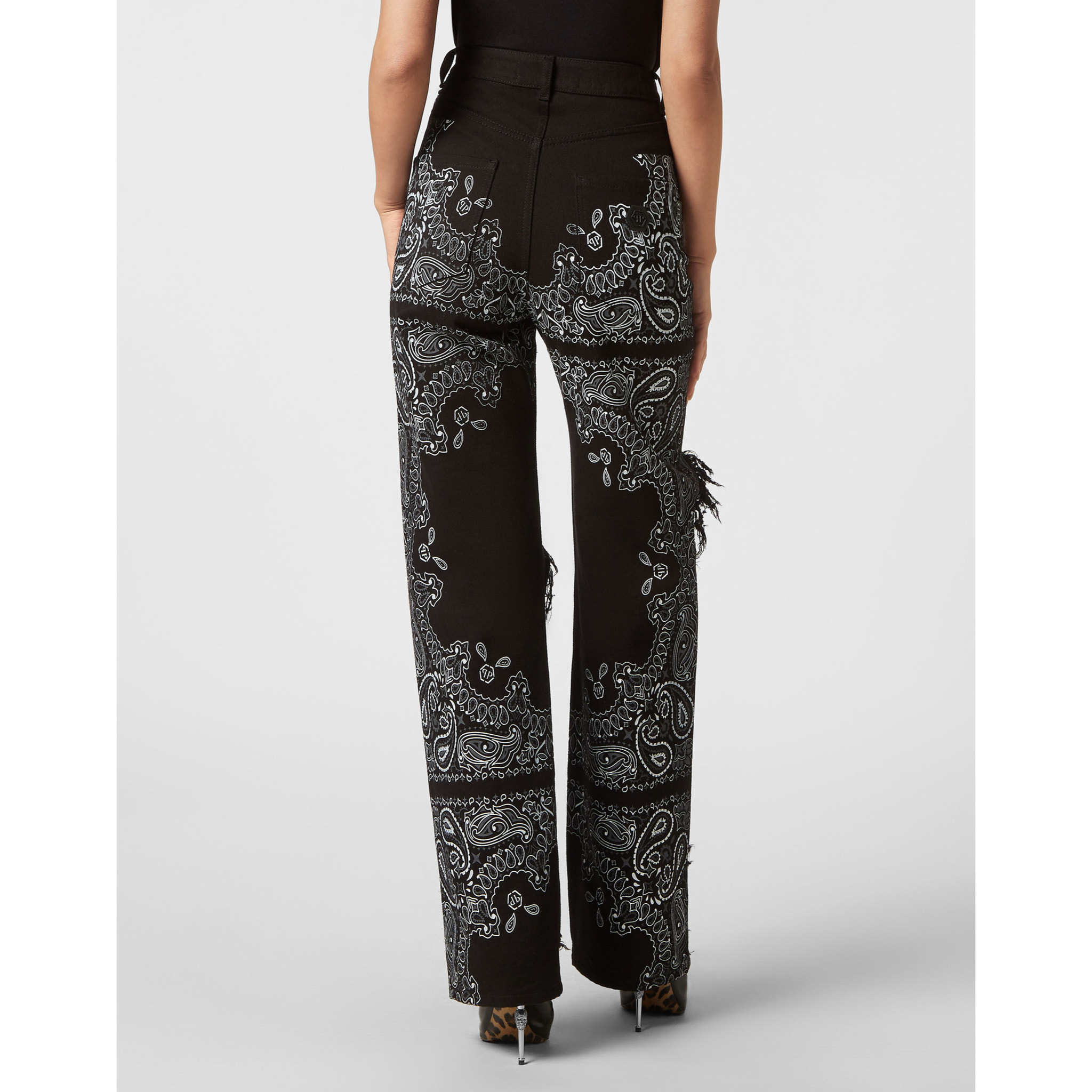 PHILIPP PLEIN Vaqueros de pata ancha PAISLEY