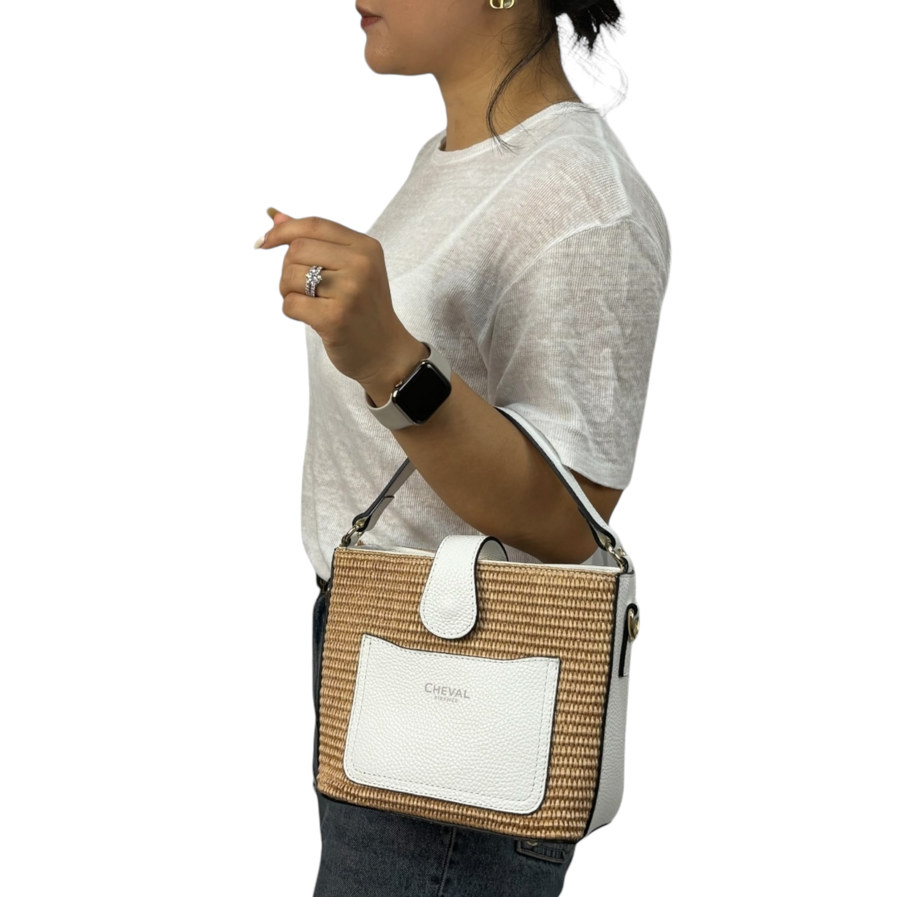 Bolso de mano Cheval Firenze Ragusa Blanco