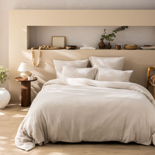 Housse de couette unie en coton, GAZE DE COTON