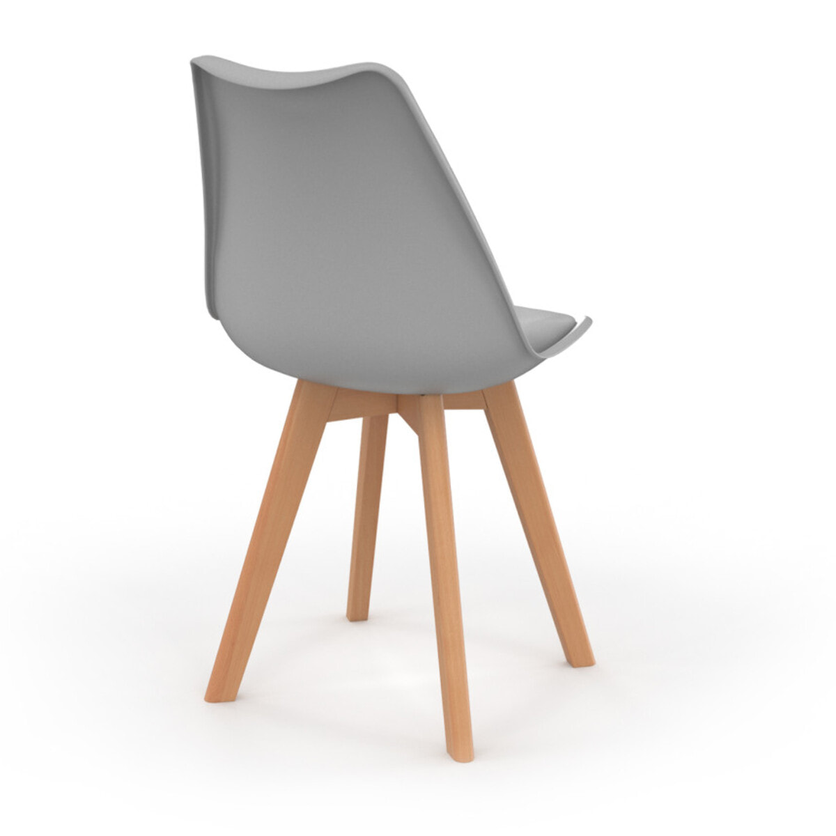 Chaises Nordia mix couleurs (blanc, gris et bleu canard) - lot de 4