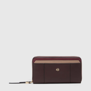 Piquadro Portafogli donna grande zip-around