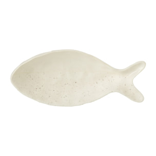 J-Line bol Deco Poisson - porcelaine - beige - small