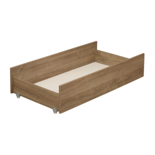 Tiroir pour lit bébé combiné évolutif décor bois chêne mokka