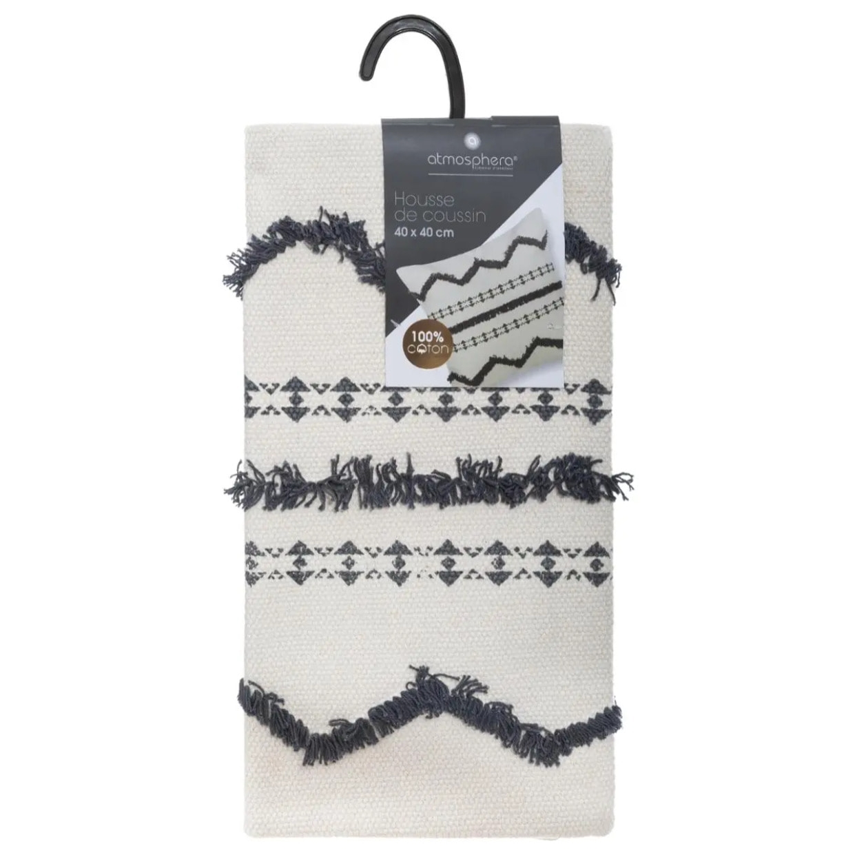 Housse de coussin gris 40x40cm