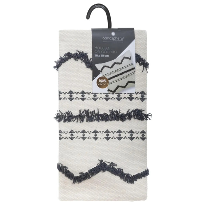 Housse de coussin gris 40x40cm