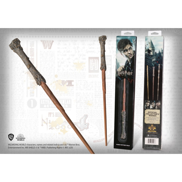 Harry Potter Bacchetta Magica Harry in Blister 35 Cm Noble Collection