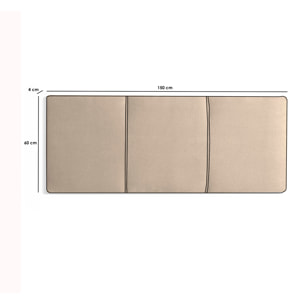 Cabecero – Tela acolchada y costuras decorativas