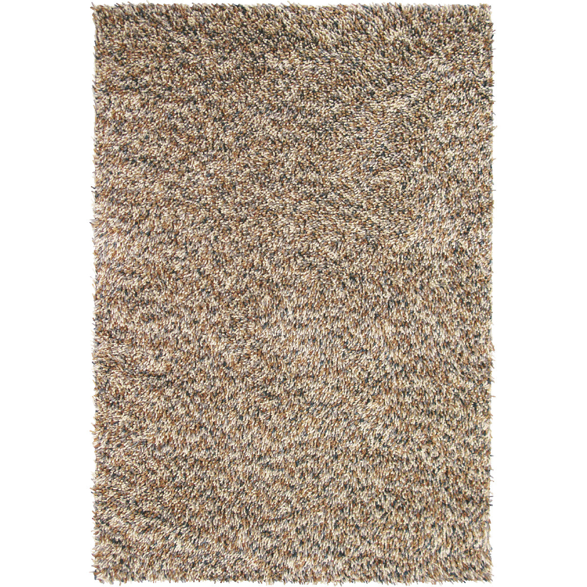 Tapis shaggy tissé en laine motif faux uni HAJO