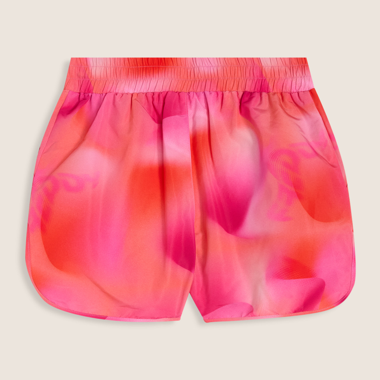 Pantaloncini Bambina in Tessuto Tecnico Rosa Arancio