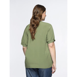 Fiorella Rubino - Blusa in viscosa ECOVERO™ - Verde